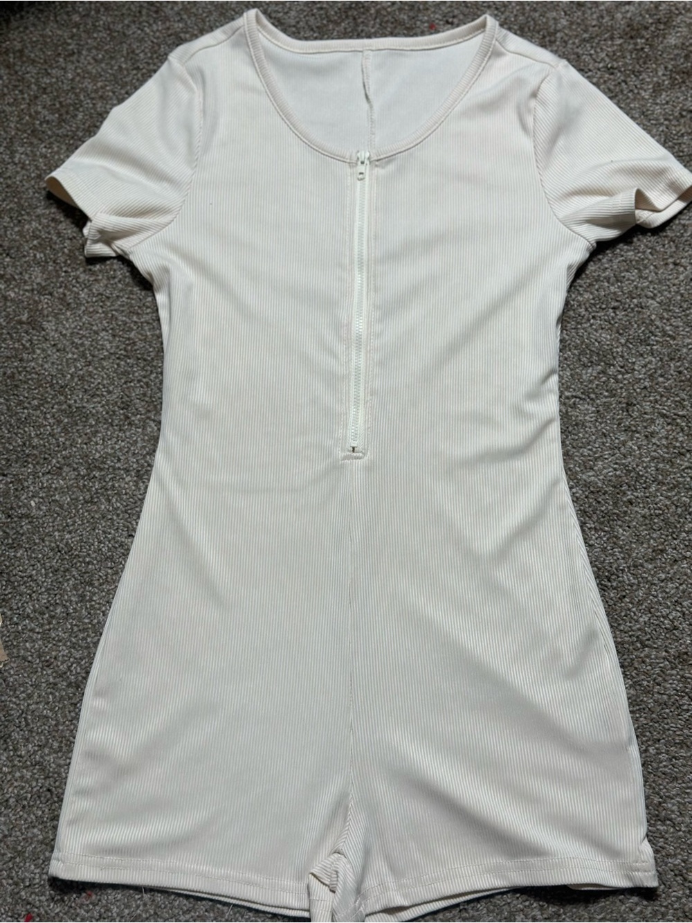 Women's bodysuit Ribbed Zip-Front One-Piece